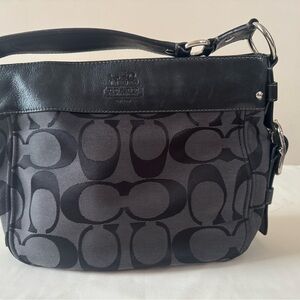 Coach Monogram Black and Gray Crossbody Bag